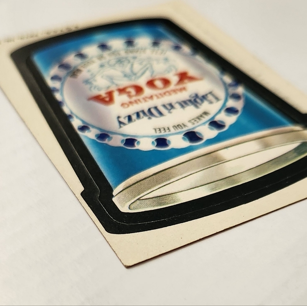 🧘‍♂️ Vintage 1973 Wacky Packages Sticker - "Light n' Dizzy Yoga" Trading Card🌀 - Picture 8 of 10